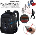 18.4 Laptop Backpack for Men, 55L Extra Large Gaming Laptops Backpack with USB Charger Port, TSA Friendly Flight Approved RFID Anti-theft Pocket, Water Resistant Suiltable for Travel Business Work - Image 5